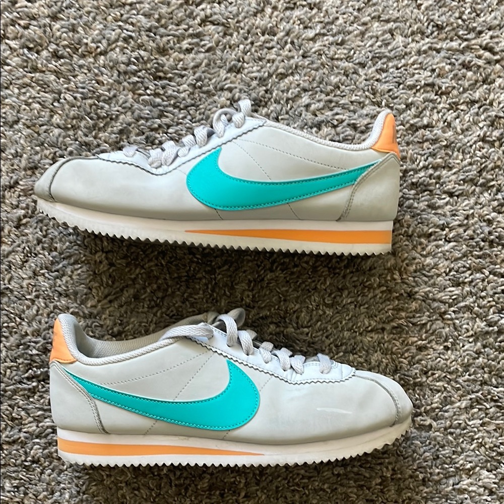 Nike Gray and Teal Sneakers